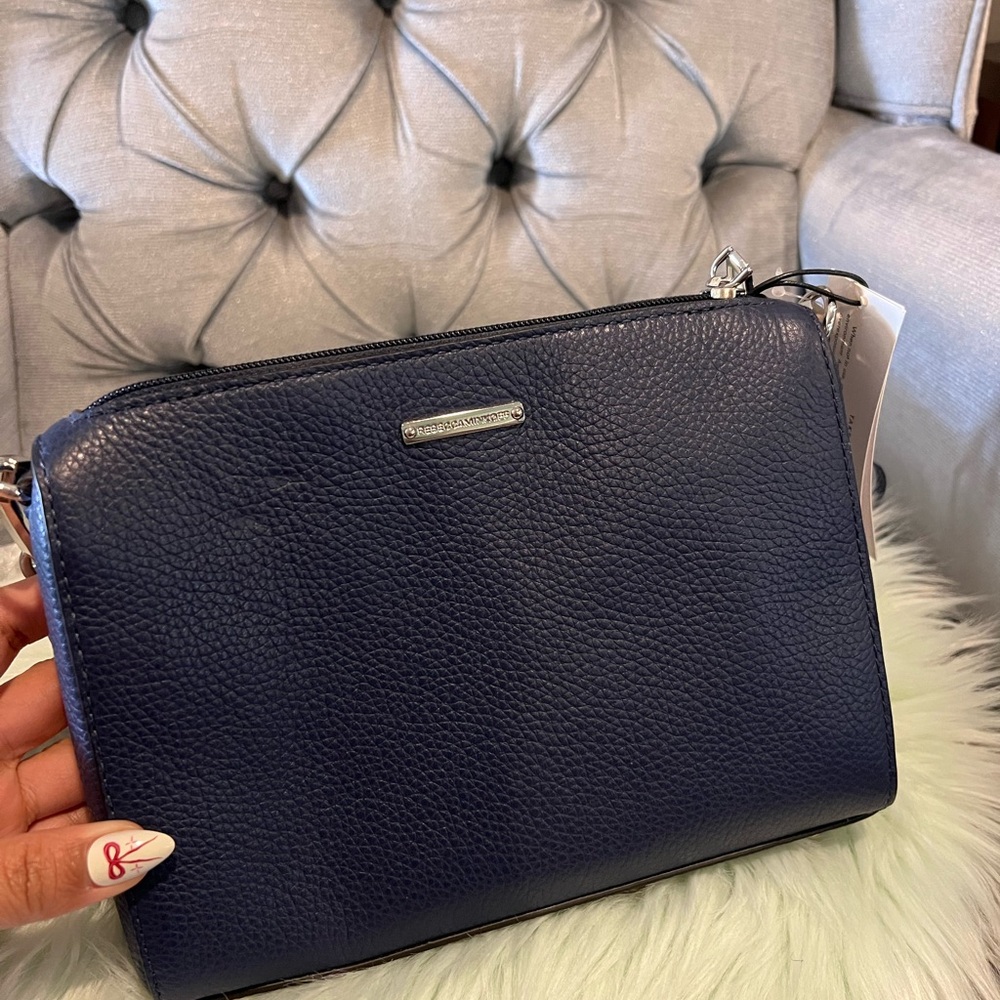 Rebecca Minkoff Blue Crossbody Bag Sleek Design - Picture 2 of 6